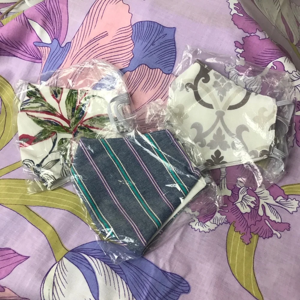 NEW 3 Pc Face Masks custom made triple layered